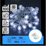 Aigostar led spoljna girlanda 100xLED/3xAA/8 funkcija 10,3 m IP44 hladno belo | Eponuda.com