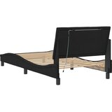  Okvir kreveta s LED-om bez madraca Hanko crni 100 x 200 cm baršunasti | shoptok.hr