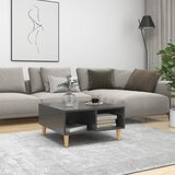 vidaXL Klubska mizica visok sijaj siva 60x60x30 cm iverna plošča Cene