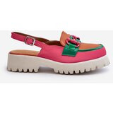 S. BARSKI Women's Flat Heel Sandals with Orange Decoration D&A | Shoptok.si