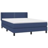  Box spring postelja z vzmetnico modra 140x200 cm blago | Shoptok.si