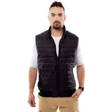 Glano Men's quilted vest - black