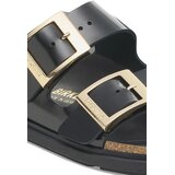 Birkenstock Sneakers Arizona Droplet Buckle Natural Leather Patent High-Shine Black EUR 36 | Shoptok.si