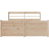  Posteljni okvir z vzglavjem 140x190 cm trdna borovina, (21311129) | Shoptok.si