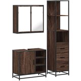 vidaXL 3-dijelni set kupaonskog namještaja boja smeđeg hrasta drveni | shoptok.hr