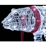  Božićni medvjed s 45 LED žarulja 71x20x38 cm akrilni | shoptok.hr
