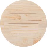 vidaXL mizna plošča bela Ø90x2,5 cm trdna borovina | Shoptok.si