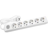 Panasonic Priklj.prenosna bela šestostruka sa prek. 6MPx5m 3x1,5mm2 16A 250V WLTA0465-2WH EU4 X-tendia | Eponuda.com