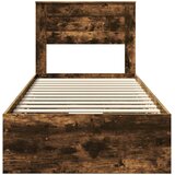 Krevetna konstrukcija s ladicama Dimljeni hrast 75 x 190 cm | shoptok.hr