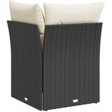  Kutna vrtna sofa s jastucima crna od poliratana | shoptok.hr
