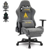 NOBRAND Symino FG Ergonomski pisarniški stol Dirkalni sedež 200 kg nosilec Vrtljiv igralni stol z oporo za noge Siva, (21830179) | Shoptok.si