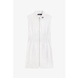 Fred Perry Kratke obleke ZIP-THROUGH SHIRT DRESS Bela | Shoptok.si