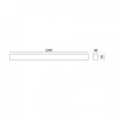  LED stropno površinsko/viseće svetlo KOLINE LED/40W/230V 3000/4000/6500K 120cm crna | Eponuda.com