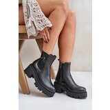 Kesi Zazoo Leather Insulated Ankle Boots with Black Decoration Cijene