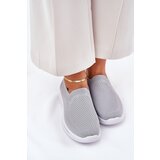 EVENTO Boto Women's Fabric Slip-On Sneakers Gray Adiora | shoptok.hr