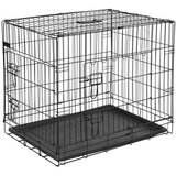  @Pet transporter za pse metalni 77,5 x 48,5 x 55,5 cm crni 15002 | shoptok.hr