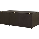 vidaXL Vrtna kutija za pohranu od poliratana 180 x 90 x 75 cm smeđa | shoptok.hr