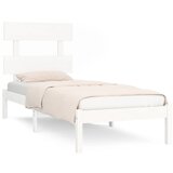 The Living Store Posteljni okvir bel iz trdnega lesa 90x200 cm - Posteljni Okvir, (21529199) | Shoptok.si
