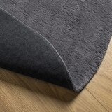  Tepih HUARTE kratkih vlakana mekani i perivi antracit Ø 80 cm | shoptok.hr