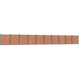  Ograjni panel rjav 1737x186 cm WPC | Shoptok.si