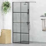  Zid za walk-in tuš Crna 90 x 195 cm Staklo otporno na udarce | shoptok.hr