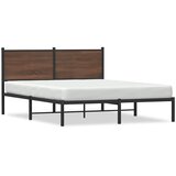 Metalni okvir kreveta bez madraca smeđa boja hrasta 137x190 cm | shoptok.hr