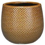 Mica Decorations Okrugla tegla za biljke Gabriel (Vanjska dimenzija (ø x V): 14 x 12 cm, Smeđe boje, Keramika) | shoptok.hr