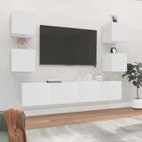 Komplet TV omaric 6-delni bel inženirski les, (20734111) | Shoptok.si