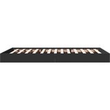 vidaXL Posteljni okvir črn 90x190 cm inženirski les | Shoptok.si