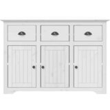  Komoda BODO bijela 115,5 x 44 x 80 cm od masivne borovine | shoptok.hr
