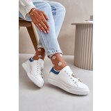 Boto Low Sneakers Made Of Eco Leather With Pins White-Blue Cillione Cijene