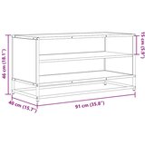 TV ormarić crni 91 x 40 x 46 cm konstruirano drvo i metal | shoptok.hr