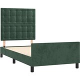  Okvir za krevet s uzglavljem tamnozeleni 100x200 cm baršunasti | shoptok.hr