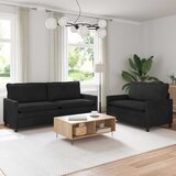  Set sofe 2 pcs Crna Baršun Cijene