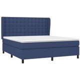  Krevet s oprugama i madracem plavi 160x200 cm od tkanine | shoptok.hr