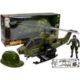 Vojni helikopter za igru sa kom i kacigom - zeleni | shoptok.hr