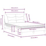  Krevet s madracem svjetlosivi 120 x 200 cm od tkanine | shoptok.hr