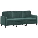 vidaXL 3-dijelni set sofa s jastucima tamnozeleni baršunasti | shoptok.hr