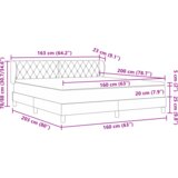  Box Spring Postelja z Matracem Temno Zelena 160x200 cm Žamet, (22051787) | Shoptok.si