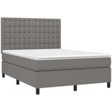  Krevet s oprugama i madracem tamnosivi 140x190 cm od tkanine | shoptok.hr