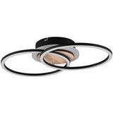 Tri O črna/rjava led zatemnitvena stropna svetilka 28x46 cm giro – Cene