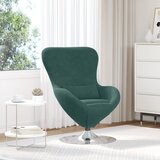 vidaXL Jajčna foteljska temno zelena žamet | Shoptok.si