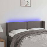  Posteljno vzglavje sivo 147x16x78/88 cm umetno usnje, (20738623) | Shoptok.si