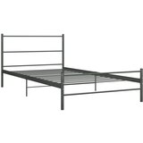 Furnova Posteljni okvir siv kovinski 90x200 cm, (21931606) | Shoptok.si