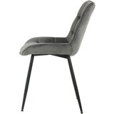 MID.YOU STOL, les, kovina, tekstil siva | Shoptok.si