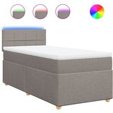 vidaXL Krevet s oprugama i madracem smeđesivi 80x200 cm od tkanine | shoptok.hr