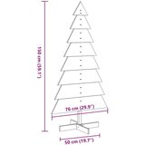 vidaXL Drveno ukrasno božićno drvce voštano smeđi 150 cm od borovine | shoptok.hr