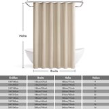 MIULEE 180 × 200cm Vodoodporna zavesa za tuš z laneno teksturo | Shoptok.si