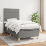 The Living Store Box spring postelja z vzmetnico temno siva 80x200 cm blago - Box Spring Postelja, (21521223) Cene