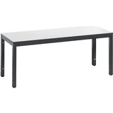 C+P Garderobna klop BASIC PLUS, sedežna površina iz HPL, dolžina 1000 mm, bele barve | Shoptok.si